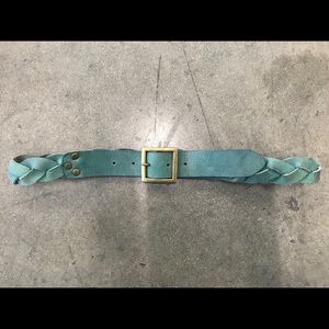 Vintage braided leather belt